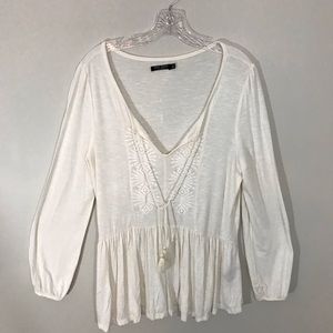 Max Jeans flowy cream colored top. Sz M.